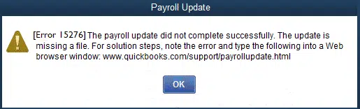 QuickBooks Payroll Error 15276 - Image