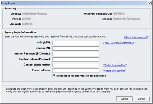 E-pay 940 and 941 in QuickBooks Desktop - Image